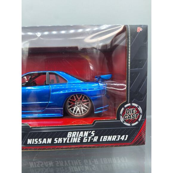 Fast & Furious-Brian's Nissan Skyline GT In Blue. 1:24 Die Cast From Jada Toys. - Picture 4 of 13